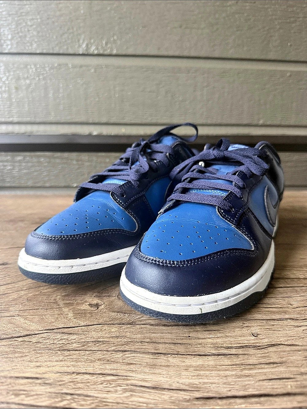 Nike Dunk Low-Top Sneakers Blue & White US 12